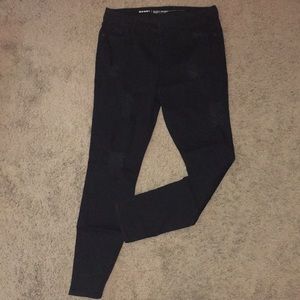 Distressed black Old Navy Super Skinny Jeans